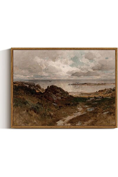 ALAYRA International Coastal Landscape Wall Art with Outer Frame for Bathroom...