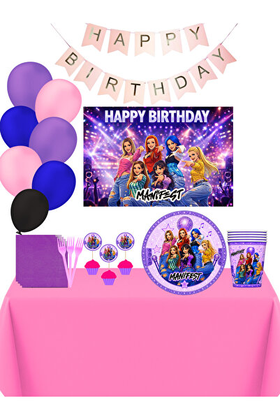 HAPPYLOOPPARTY Manifest Manifest Girl Group Birthday Party Decoration Set 35X...