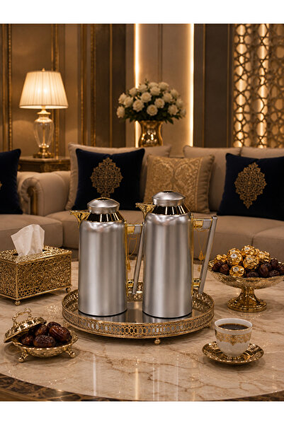 sahal aloula Luxurious 12-Hour Heat Preservation Tramisu Set - 1L and 700ml C...