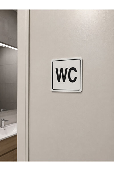 ünalgrup لافتة تحذيرية من PVC Sembol Bay WC مقاس 12 × 12 سم مطبوعة بالأشعة فو...