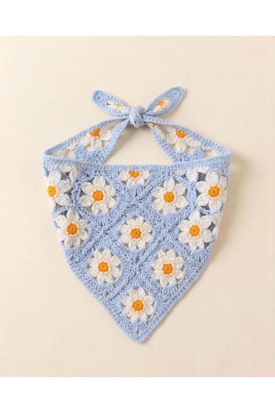ADAA GIFT Ayçiçek Örgü Bandana - Örgü Bandana