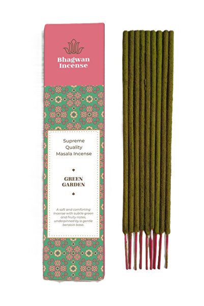 Bhagwan Incense Grădina Verde - bețișoare parfumate masala naturale premium, 15g