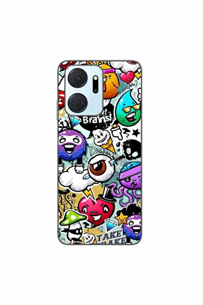OEM Husa compatibila cu Honor X7a Silicon Gel Tpu Model Pop Art Graffiti