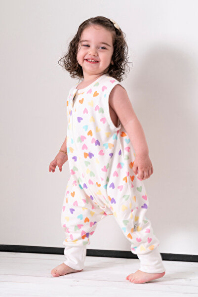 Baby & Kids Sleeping Bag 1.0 tog With Removable Sleeves (2 Uses), Double Layer, Non-Fiber, 100% Cotton, Oeko-Tex Certified