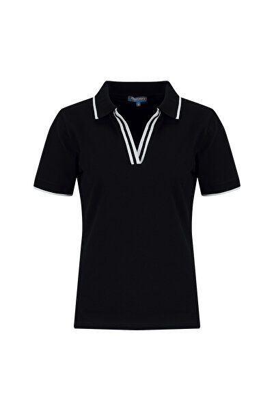 Discovery Expedition Siyah Pamuk Karışımlı Polo T-Shirt D6SL-TST3503
