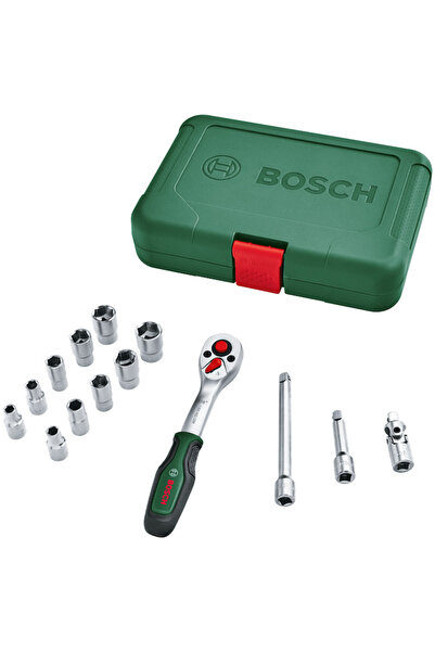 Bosch Set of 14 socket wrench adapters ¼” 1600A02BY0, alloy steel, 74 Nm, 5° ...
