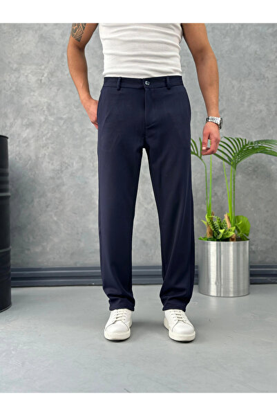 MODEFENDİ Baggy Cut Straight Fabric Trousers