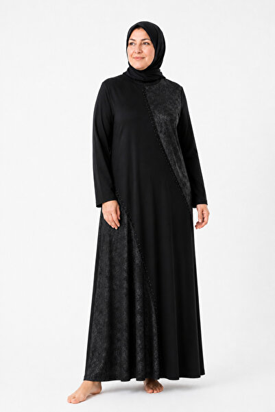 Mutlu City Women's Middle Age Patterned Mother Combed Cotton Dress 1380