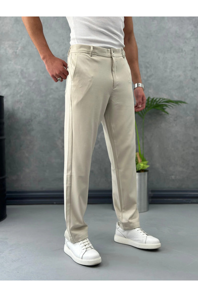 MODEFENDİ Baggy Cut Straight Fabric Trousers