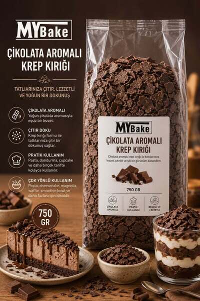 MY BAKE MYBake Çikolata Aromalı Krep Kırığı 750 GR