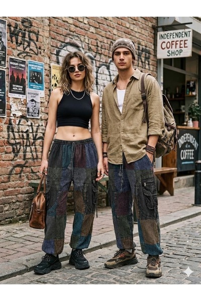 AYASOFYA OTANTIK Unisex Nepalese Authentic Ethnic Casual Hippie Bohemian Trou...