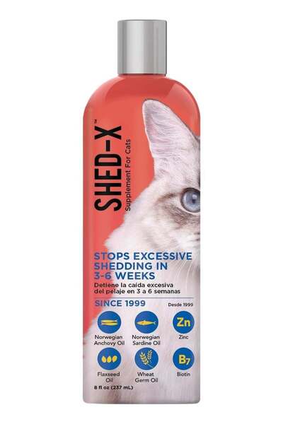 Shed-X مكمل سائل للتحكم في تساقط شعر القطط من سينيرجي لابس – لبشرة صحية وفراء...