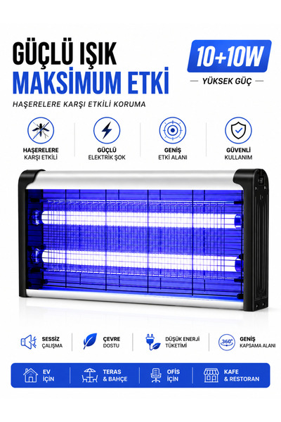 MO DOU 20W Elektrikli UV Sinek Öldürücü Lamba | Sivrisinek Kovucu | Sessiz Gü...