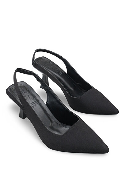 Riccon Women's Open Back Pointed Toe Thin Heeled Shoes 0012112