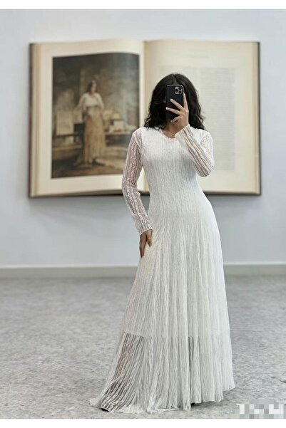 Habiba Beautiful Patterned Tulle Dress