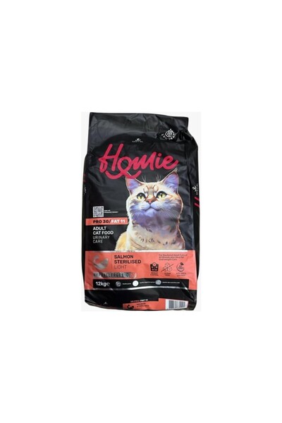 Homie Somonlu Düşük Tahıllı Kısırlaştırılmış Kedi Maması 12 Kg