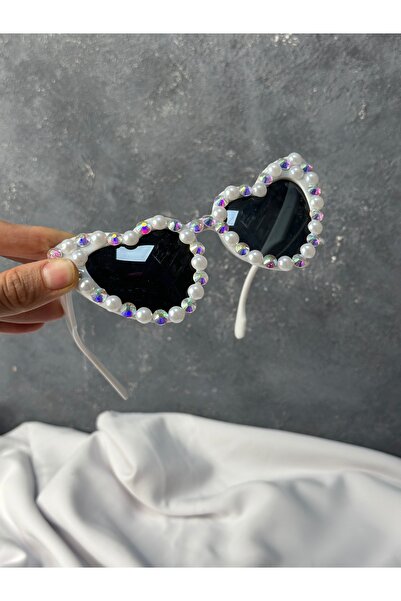 Limelia Heart Formed Sunglasses with Pearls and Janjans Bridal Wedding Party ...