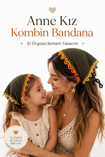 BOHEMÖRGÜ مجموعة من قطعتين من عصابات الرأس المنسوجة يدويًا على الطراز البوهيم...