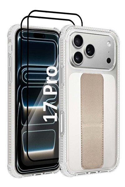 CATANES 3 Packs Finger Grip Clear Case Cover for iPhone 17 Pro- Kickstand Car...