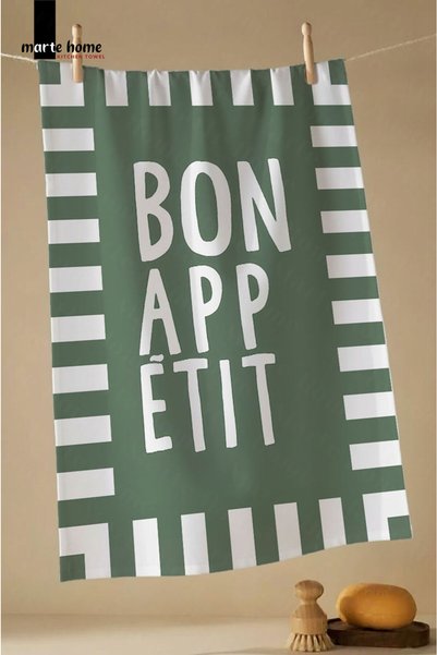 Marte Home Bon Appetit Colorful Printed 40X60 Kitchen Towel, Drying Cloth