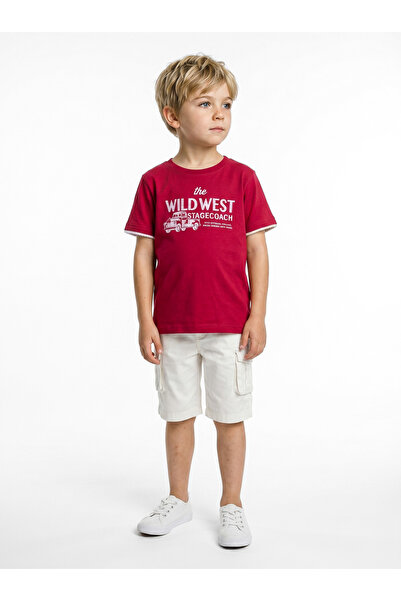 XO Kids Set de vară pentru băieți, 2 piese (bluză și pantaloni), cu geantă, 1...