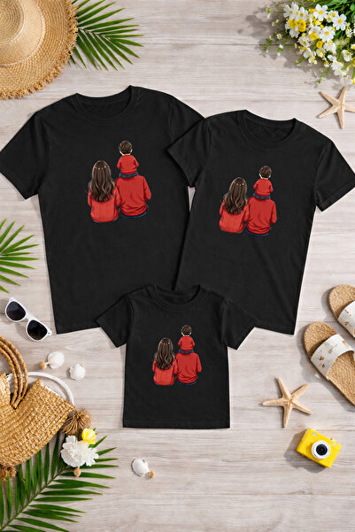 LORVEX Tricou supradimensionat pentru familie, mamă, tată, copil, 100% bumbac...
