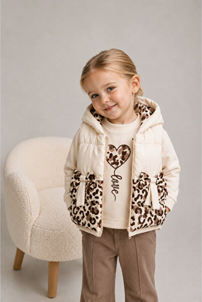 Elo Beige Vest Pants Baby 3-Piece Set