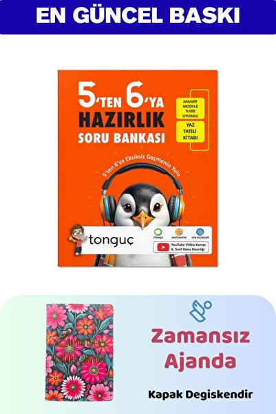 Tonguç Yayınları 5'ten 6'ya Hazırlık Kitabı - Zamansız Ajanda