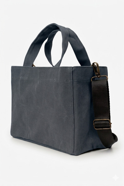 Goo Leather Goods Canvas Strap Daily Use Shoulder and Hand Bag Tote Bag - Har...