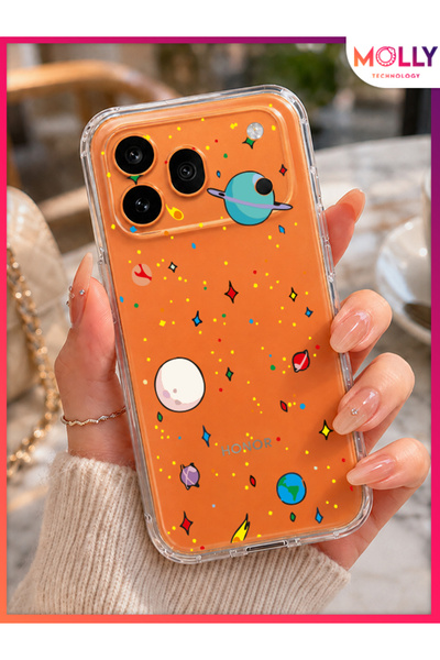 Molly HONOR 600 PRO İçin Cosmic Parade Şeffaf Silikon Kılıf