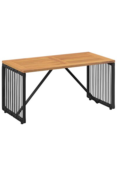 vidaxl Masă de exterior Negru și Maro 80 x 40 x 40 cm poliratan
