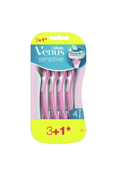 Gillette Venus Sensitive, συσκευή ξυρίσματος, 3+1 τεμάχια