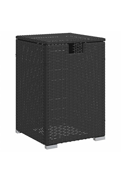 vidaxl Masă mască acoperire rezervor propan negru 40x40x60cm poliratan