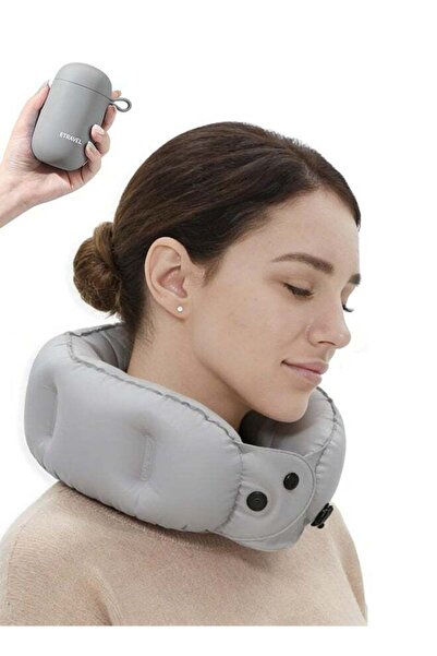Generic Portable Inflatable Neck Pillow For Traveling,U-Shaped Adjustable Fli...