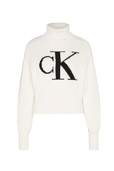 Calvin Klein Γυναικείο Ζιβάγκο Πουλόβερ Εκρού LV047D349G-101