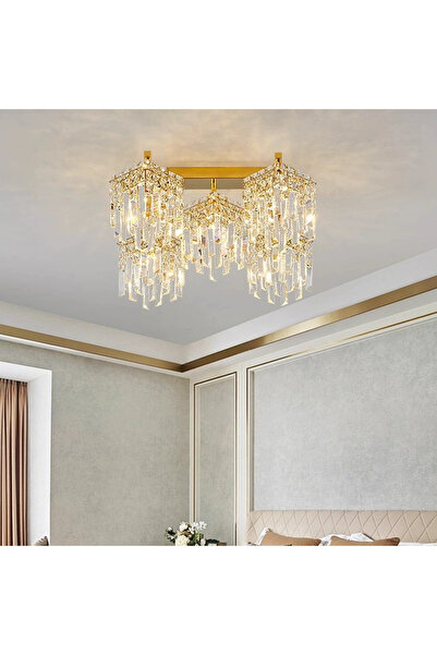 Alessandro DESIGN Candelabru Cristal Imperia, 5xE14, 45x45x31.5, Auriu, Crist...
