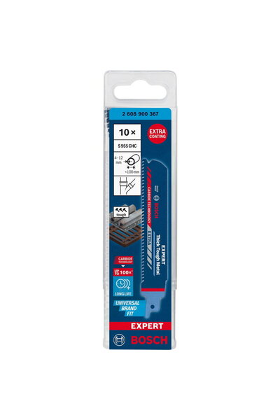 Bosch Set 10 panze fierastraie sabie Expert S 955 CHC, taiere metal, 150mm
