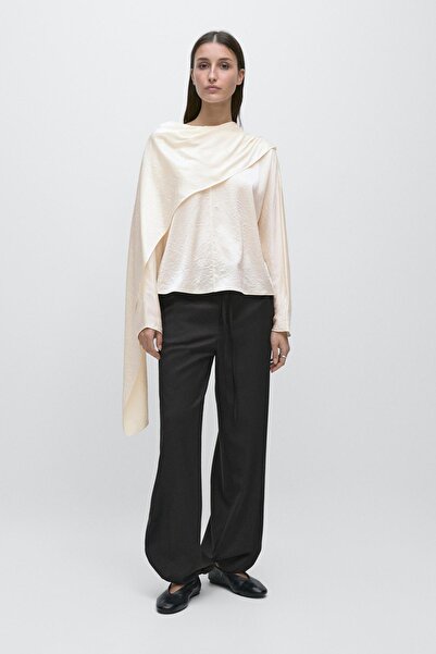 Massimo Dutti Pelerinli dökümlü bluz