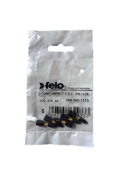 FELO Set 5 biți Philips cu profil Impact, C6.3, PH1, 25mm