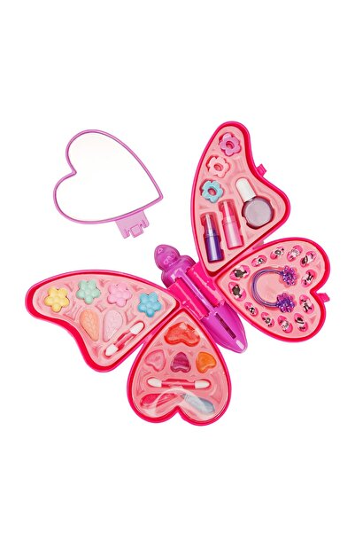 Pretty Pinky Set de machiaj cu 4 straturi in forma de fluture,