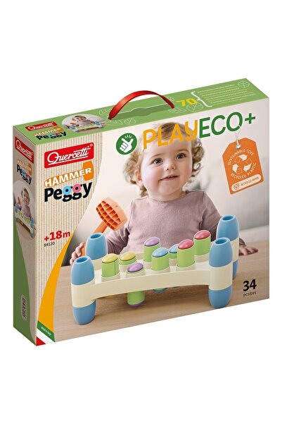 quercetti Jucarie bebelusi, Quercetti, Hammer Peggy, Play , 34 piese