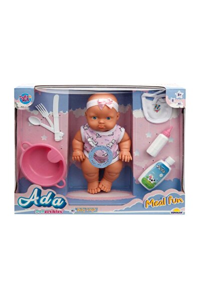 Dollz'n More Set papusa bebelus Ada cu accesorii, Dollz n More, 23 cm, Roz