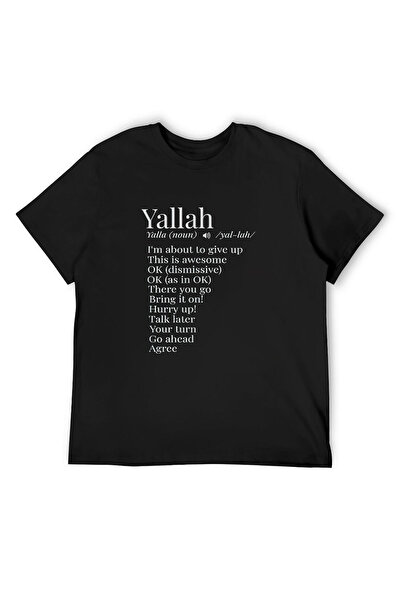 yiou trendy clothing تي شيرت ياله الرجالي ذو الرقبة المستديرة