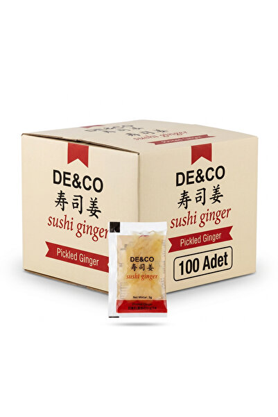 DECO Zencefil Turşusu (Gari) 5 gr – 100 Adet Paket| Sushi Yanı Damak Temizley...