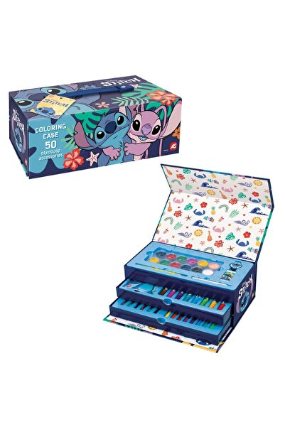 AS COMPANY Set de colorat in trusa, Disney Stitch, 50 piese