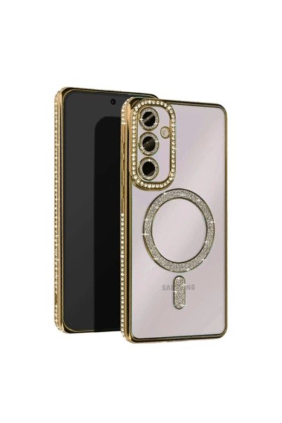 OEM Samsung Galaxy A55 5g Joke Simli Magneticsafe Case - Gold