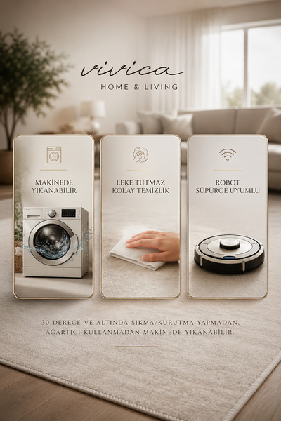 VİVİCAHOME Washable Non-Slip Based 2-Piece Bath Mat Set Stylish Design Bath Mat