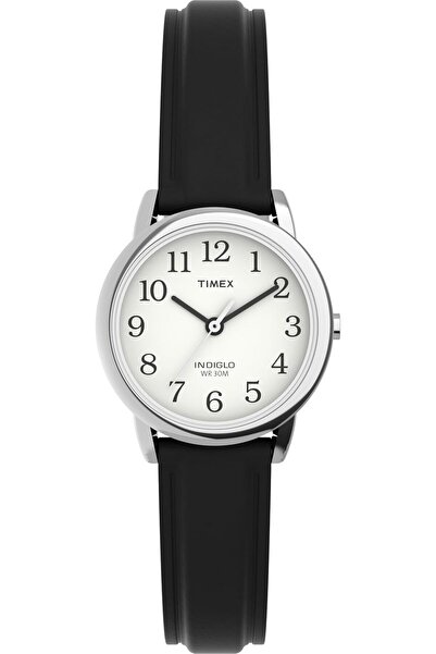Timex ساعة نسائية بحزام جلدي مقاس 25 ملم من إيزي ريدر