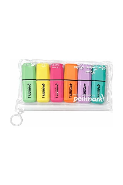 penmark Mini Pastel Fosforlu Kalem 6’lı Set