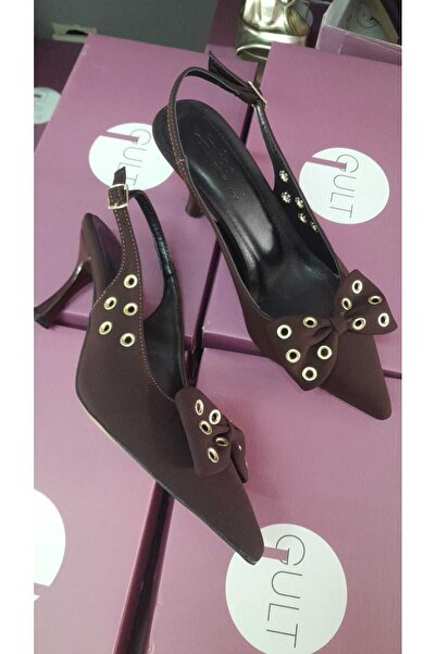 GULT Women's Bowknot Studded Satin Shoes